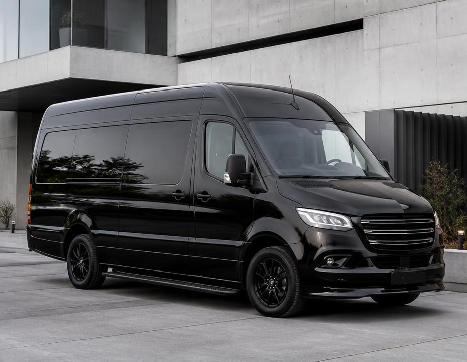 Black high-roof executive Sprinter van